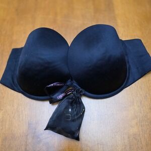 Victoria's Secret Very Sexy Strapless Push Up Bra Black 38C Convertible Straps